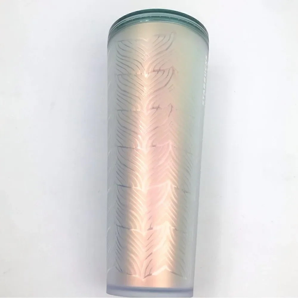 Starbucks 50th Anniversary 2021 Iridescent Frosted Mermaid Tail 24 oz Co…